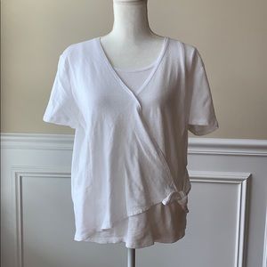 Old Navy | Wrap Style Short Sleeve White Top
